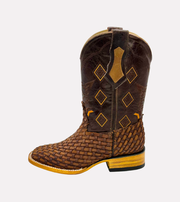 Cara_Blanca_Handmade_Cowboy_Basketweave_Petatillo_Leather_Western_Boots_Square_Toe_Chaparral_04