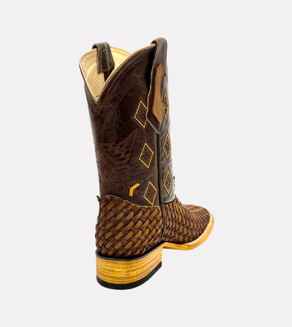 Cara_Blanca_Handmade_Cowboy_Basketweave_Petatillo_Leather_Western_Boots_Square_Toe_Chaparral_07