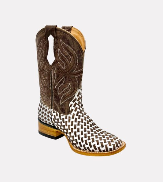 Cara_Blanca_Handmade_Cowboy_Basketweave_Petatillo_Leather_Western_Boots_Square_Toe_Sierra_Blanca_01