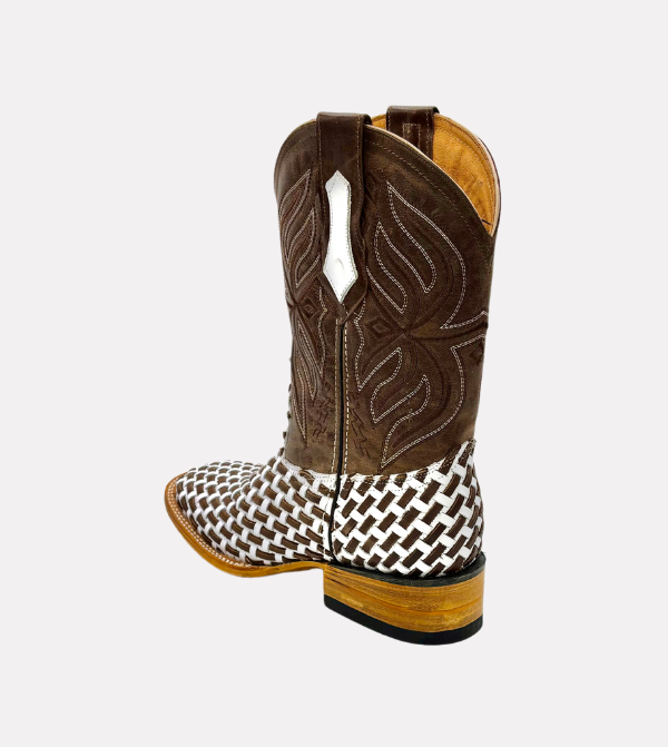 Cara_Blanca_Handmade_Cowboy_Basketweave_Petatillo_Leather_Western_Boots_Square_Toe_Sierra_Blanca_05