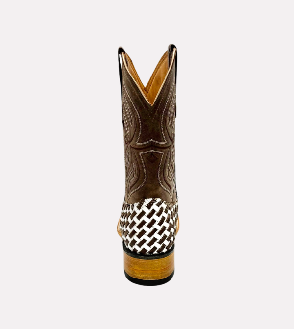 Cara_Blanca_Handmade_Cowboy_Basketweave_Petatillo_Leather_Western_Boots_Square_Toe_Sierra_Blanca_06