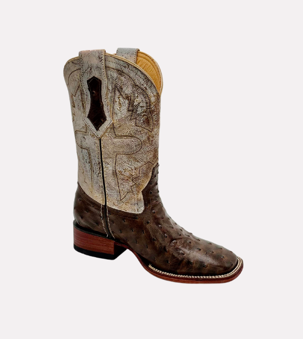 Cara_Blanca_Handmade_Cowboy_Ostrich_Leather_Vintage_Western_Boots_Square_Toe_The_Lone_Rider_01