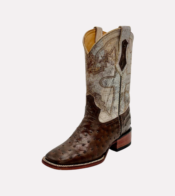 Cara_Blanca_Handmade_Cowboy_Ostrich_Leather_Vintage_Western_Boots_Square_Toe_The_Lone_Rider_03