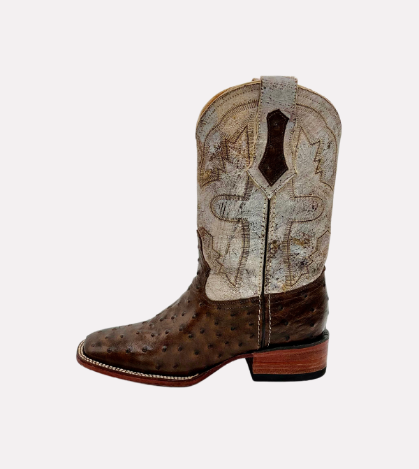 Cara_Blanca_Handmade_Cowboy_Ostrich_Leather_Vintage_Western_Boots_Square_Toe_The_Lone_Rider_04