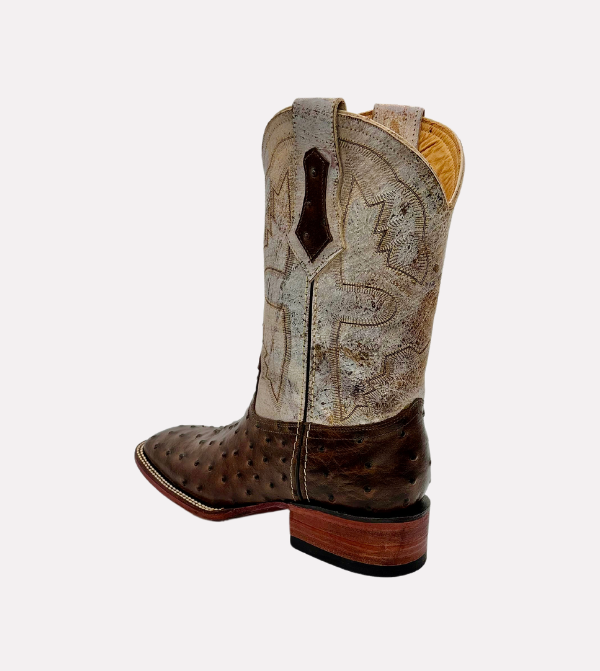 Cara_Blanca_Handmade_Cowboy_Ostrich_Leather_Vintage_Western_Boots_Square_Toe_The_Lone_Rider_05