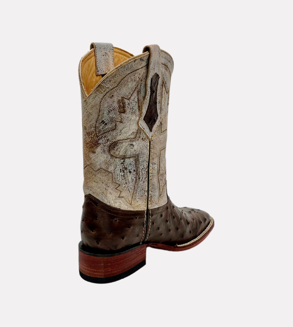 Cara_Blanca_Handmade_Cowboy_Ostrich_Leather_Vintage_Western_Boots_Square_Toe_The_Lone_Rider_07